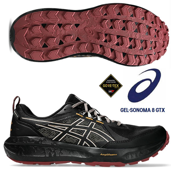 即納可☆【ASICS】アシックス GEL-SONOMA 8 GTX ゴアテックス トレイルランニングシューズ 1011B977｜ガイナバザール 10,622円