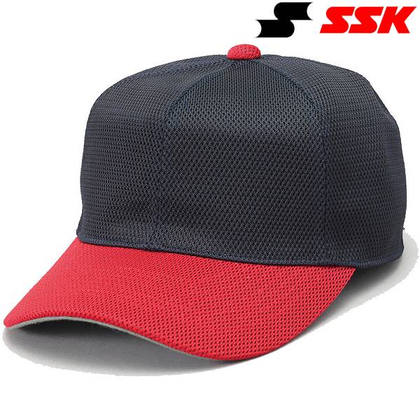 ◆◆送料無料定形外発送<エスエスケイ>SSKジュニア・角ツバ6方型オールメッシュベースボールキャップBC073J(7020)
