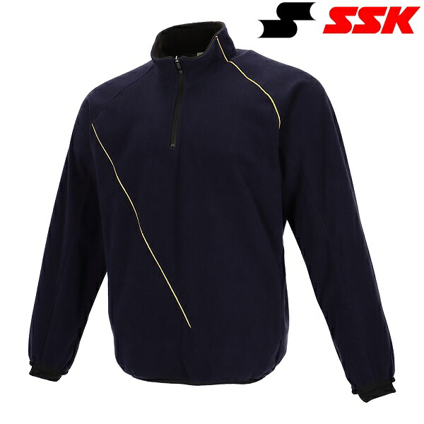 ◆◆ ＜エスエスケイ＞ SSK フリースジャケット ハーフZIP長袖(裏タフタ) BWF230HZ (70)