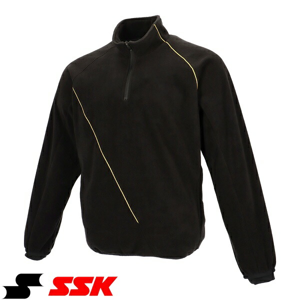 ◆◆ ＜エスエスケイ＞ SSK フリースジャケット ハーフZIP長袖(裏タフタ) BWF230HZ (90)