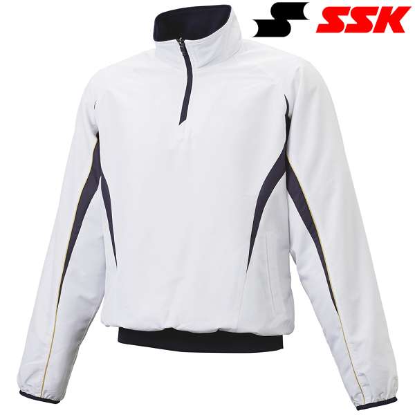◆◆ ＜エスエスケイ＞ SSK 二分の一ZIP長袖裏メッシュプレジャン BWP2411 (1070) 野球・ソフトボール-スポーツ・アウトドア-ウェア