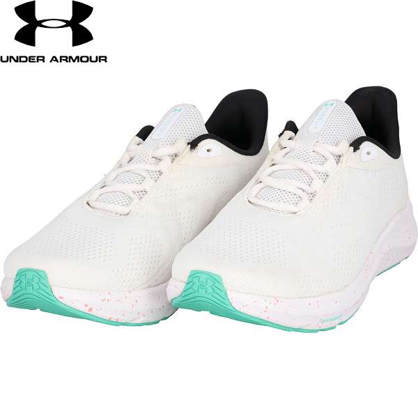 ◆◆◎ ＜アンダーアーマー＞ UNDER ARMOUR UAチャージド パスート4 ビッグロゴ(陸上・ランニング/メンズ) 6000597 (White/GreenMode/White(103))