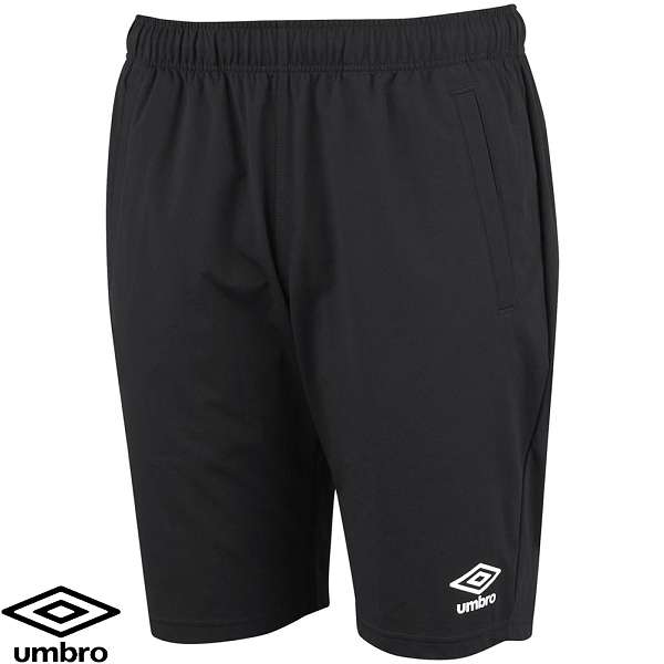 ◆◆○メール便発送 ＜アンブロ＞ UMBRO ウォームアップハーフパンツ サッカー (BLK：ブラック) UAS2351P-BLK