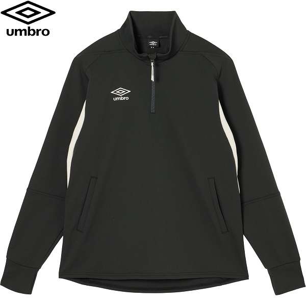 ◆◆○ ＜アンブロ＞ UMBRO 【THE THIRD by UMBRO】 ウォームアップハーフジップトップ UF6SJG10M (CH00：濃灰色)