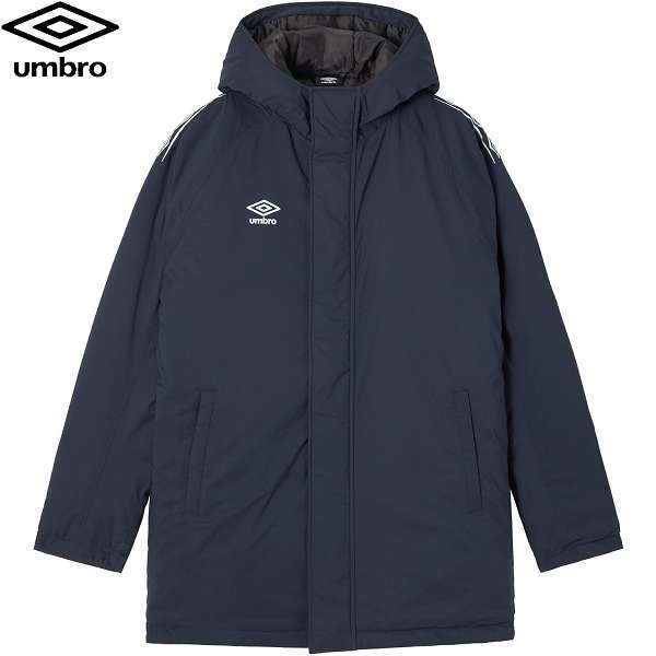◆◆○ ＜アンブロ＞ UMBRO (中綿)インシュレーションハーフコート UF5FWB04MA (NV00：ネイビー)｜ガイナバザール 11,809円