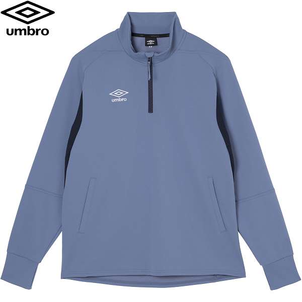 ◆◆○ ＜アンブロ＞ UMBRO 【THE THIRD by UMBRO】 ウォームアップハーフジップトップ UF6SJG10M (BL00：青色)