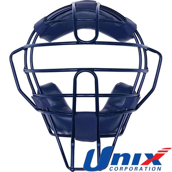 ◆◆○ ＜ユニックス＞ Unix 審判用品 球審用 硬式・軟式両用マスク ネイビー BX8377｜ガイナバザール