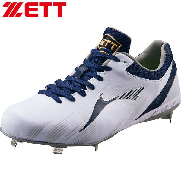 ◆◆○ <ゼット> ZETT 埋込みスパイク ネオステイタスCR BSR2289CR (1129:ホワイト×ネイビー) 野球・ソフトボール|ガイナバザール