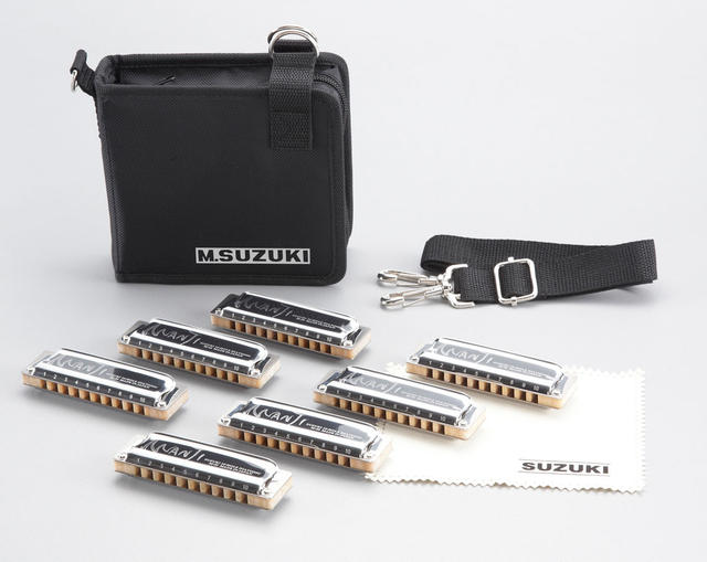 【4/15～20 P5倍or10倍!(対象外あり)】SUZUKI M-20-7SET 10穴ハーモニカ MANJI ７本セット スズキ