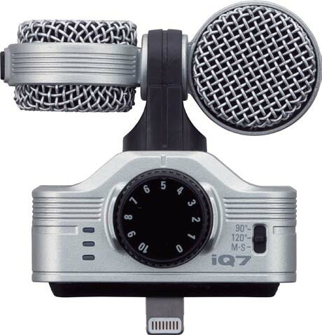 【マラソン限定♪エントリーで全商品P10倍!!】ZOOM IQ7 MS Stereo Microphone / iPhone / iPad 用のステレオコンデンサマイク〈ズーム〉｜楽器de元気