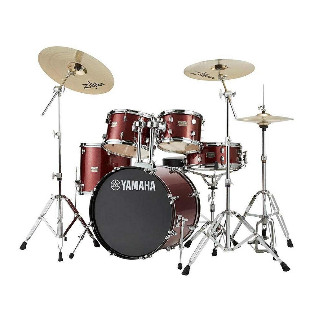 YAMAHA 22"バスドラム RYDEEN スタンダードセット RDP2F5STDBGG バーガンディグリッター ヤマハ【沖縄・東北・北海道・離島送料別途】｜楽器de元気 88,935円