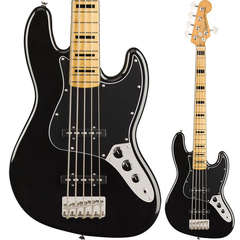 Squier by Classic Vibe '70s Jazz Bass V, Maple Fingerboard, Black【スクワイヤー5弦ジャズ・ベース】