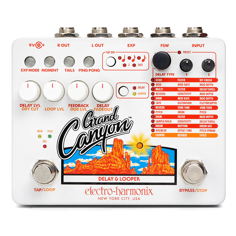 Electro-Harmonix Canyon ディレイ・ルーパー 楽天市場】ELECTRO-HARMONIX Grand Canyon Delay ＆ Loopers