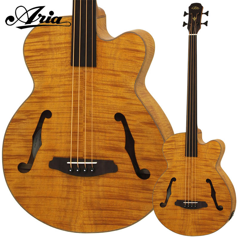 【4/5～9 P5倍or10倍!(対象外あり)】ARIA FEB-F2/FL STBR(Stained Brown) フレットレスエレアコベース アリア