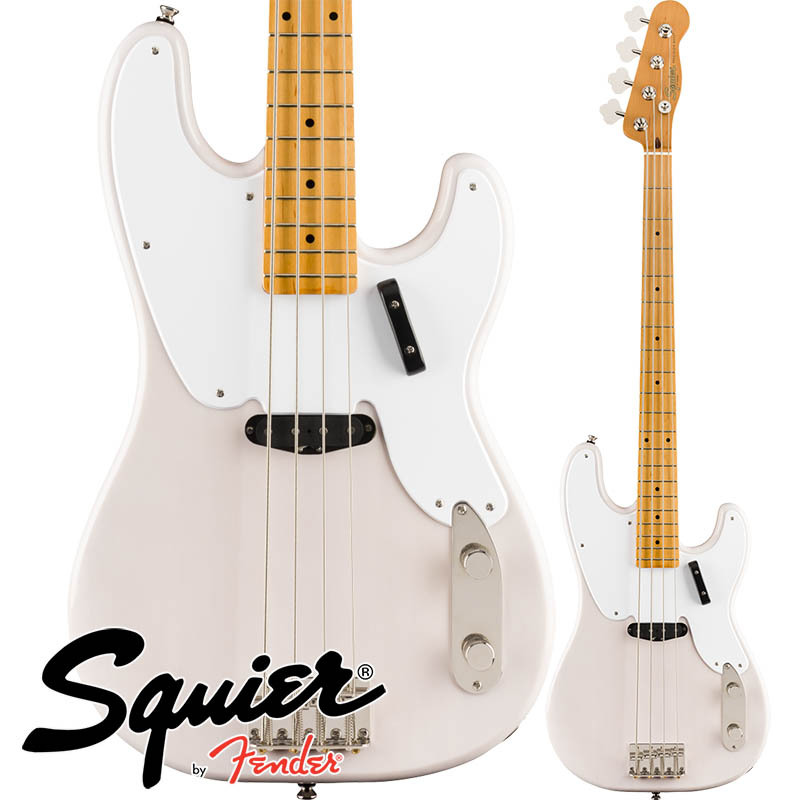 Squier by Fender Classic Vibe '50s Precision Bass, Maple Fingerboard, White Blonde【スクワイア フェンダー・プレシジョンベース】