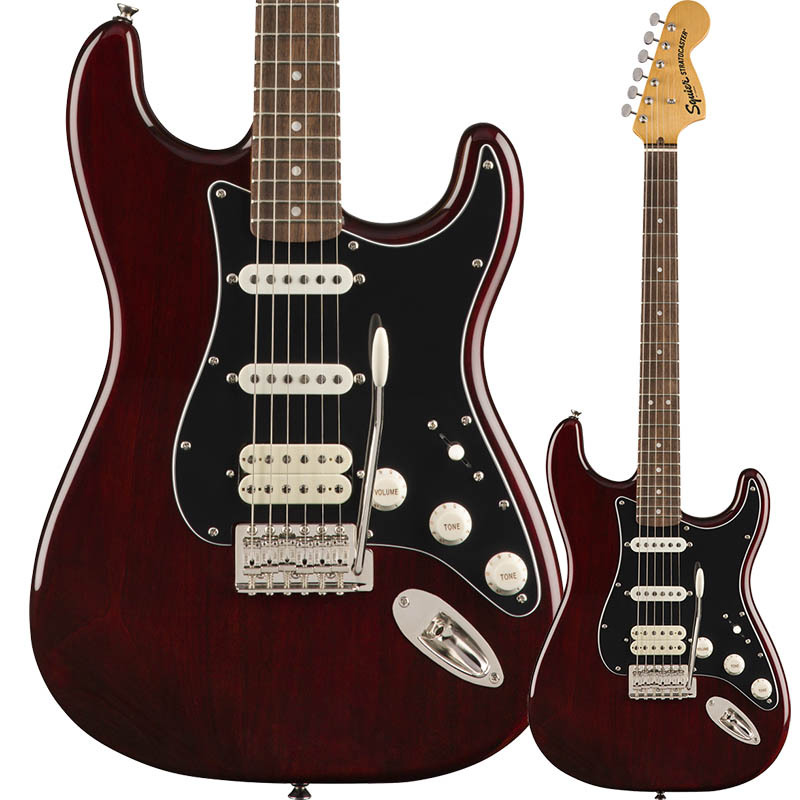 【マラソン限定♪エントリーで全商品P10倍!!】Squier by Fender Classic Vibe '70s Stratocaster HSS, Laurel Fingerboard, Walnut【スクワイア フェンダーストラトキャスター】｜楽器de元気