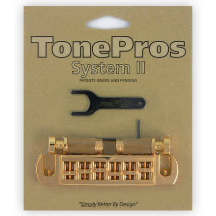 TonePros AVT2G-G ゴールド Wraparound Bridge ギター用ブリッジ