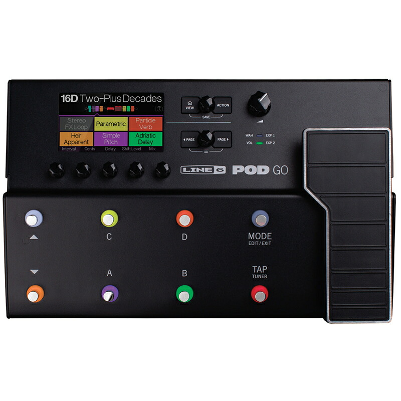 LINE 6 POD Express Black コンパクト マルチ Line6 POD Express Black（ライン6）マルチエフェクター ｜イケベ楽器