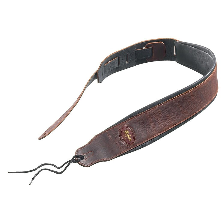 Hofner H65/74 Padded Leather Strap Black/Brown リバーシブル レザー ストラップ 〈ヘフナー〉｜楽器de元気 7,029円
