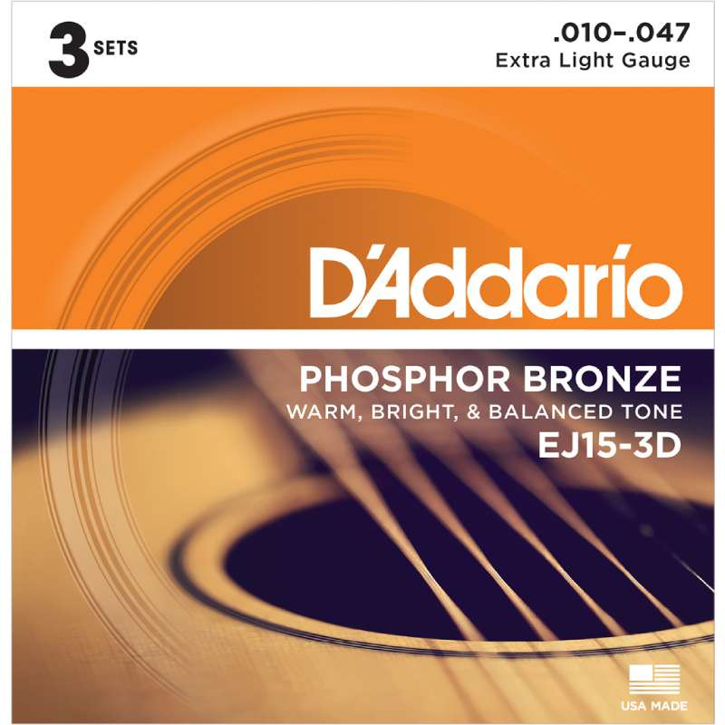 D'Addario アコースティック弦EJ16-10P Light 012-053〔ダダリオ アコギ弦 EJ-16-10P daddario〕 : D\u0027Addario EJ16-10P : Musical Instruments