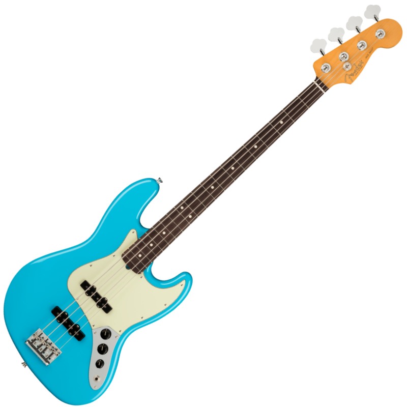 【4/5～9 P5倍or10倍!(対象外あり)】Fender American Professional II Jazz Bass, Rosewood Fingerboard, Miami Blue〈フェンダーUSAジャズベース〉