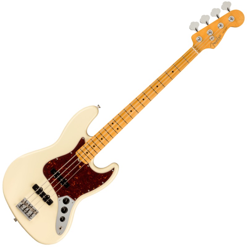 【4/5～9 P5倍or10倍!(対象外あり)】Fender American Professional II Jazz Bass, Maple Fingerboard, Olympic White〈フェンダーUSAジャズベース〉