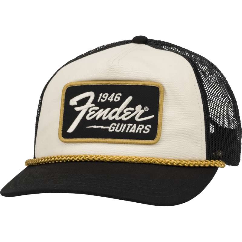 【4/15～20 P5倍or10倍!(対象外あり)】Fender 1946 Gold Braid Hat, Cream/Black キャップ フェンダー