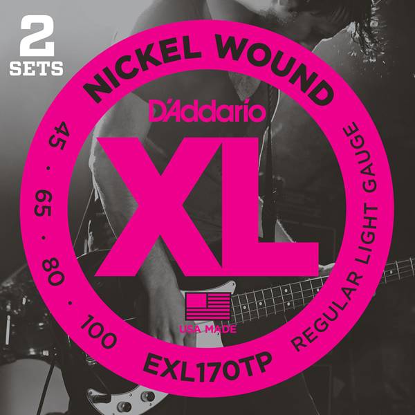 〈2set〉D'Addario EXL170TP .045-.100 ニッケル Long Scale ベース弦 ダダリオ