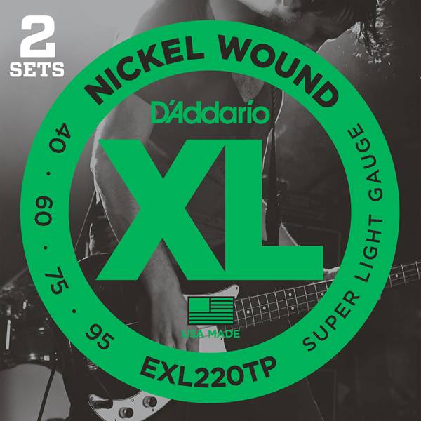 〈2set〉D'Addario EXL220TP .040-.095 ニッケル Long Scale ベース弦 ダダリオ