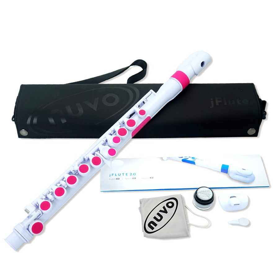 【マラソン限定♪エントリーで全商品P10倍!!】NUVO Flute2.0 フルート jFlute(White/Pink)/N220JFPK〈ヌーヴォ〉｜楽器de元気