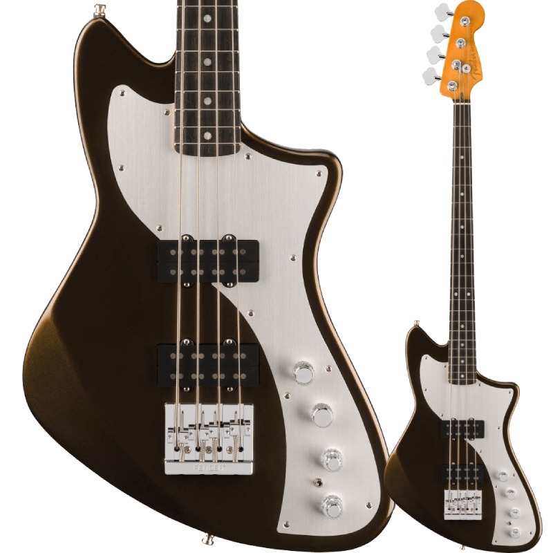 【4/5～9 P5倍or10倍!(対象外あり)】Fender American Ultra II Meteora Bass, Ebony Fingerboard, Texas Tea〈フェンダーUSAベース〉