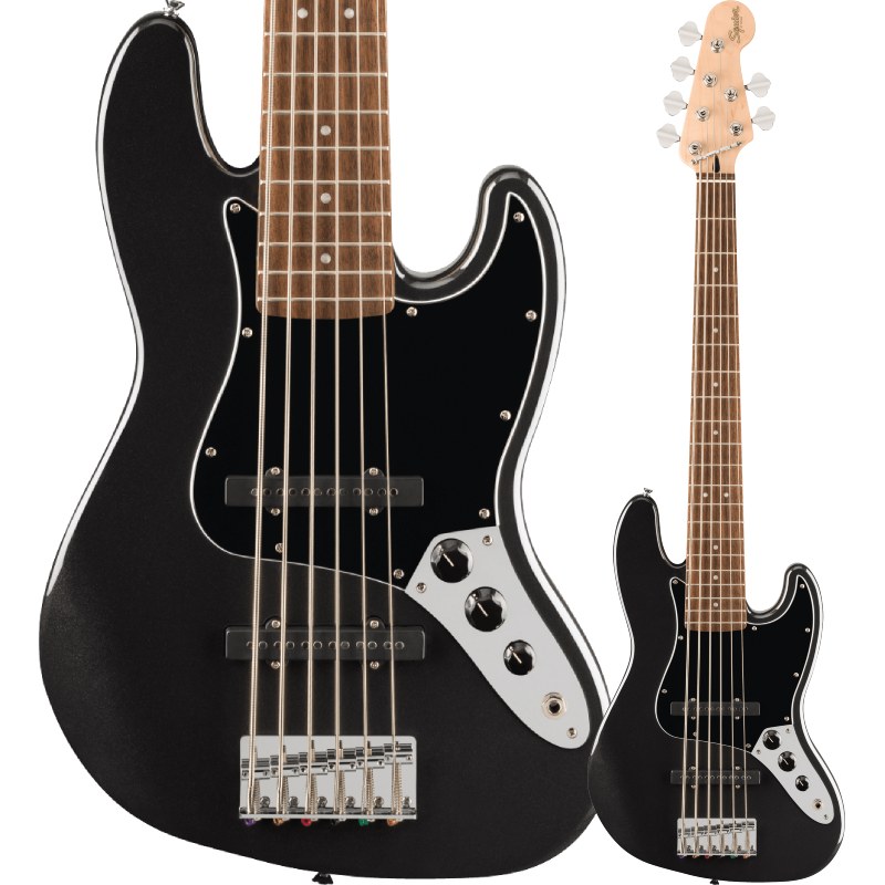 【マラソン限定♪エントリーで全商品P10倍!!】Squier by Fender Affinity Series Jazz Bass VI Black Metallic 6弦ジャズベース〈スクワイヤー フェンダー〉|楽器de元気