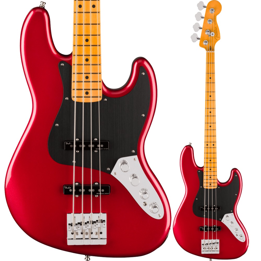 【4/5～9 P5倍or10倍!(対象外あり)】Fender American Ultra II Jazz Bass, Maple Fingerboard, Sinister Red〈フェンダーUSAジャズベース〉