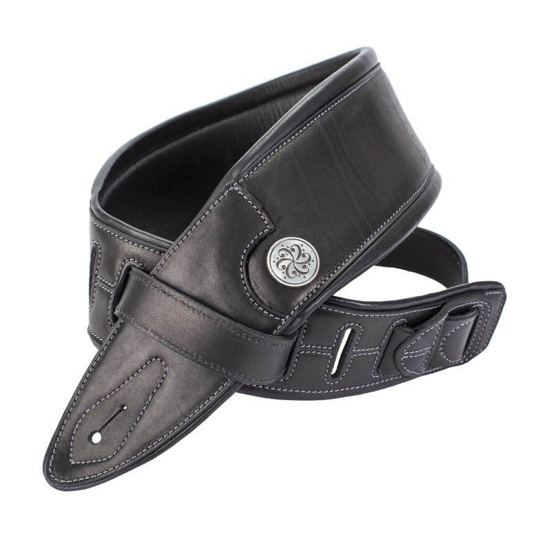 Darkglass Electronics Leather Strap Black ギター ベース用ストラップ〈ダークグラスエレクトロニクス〉