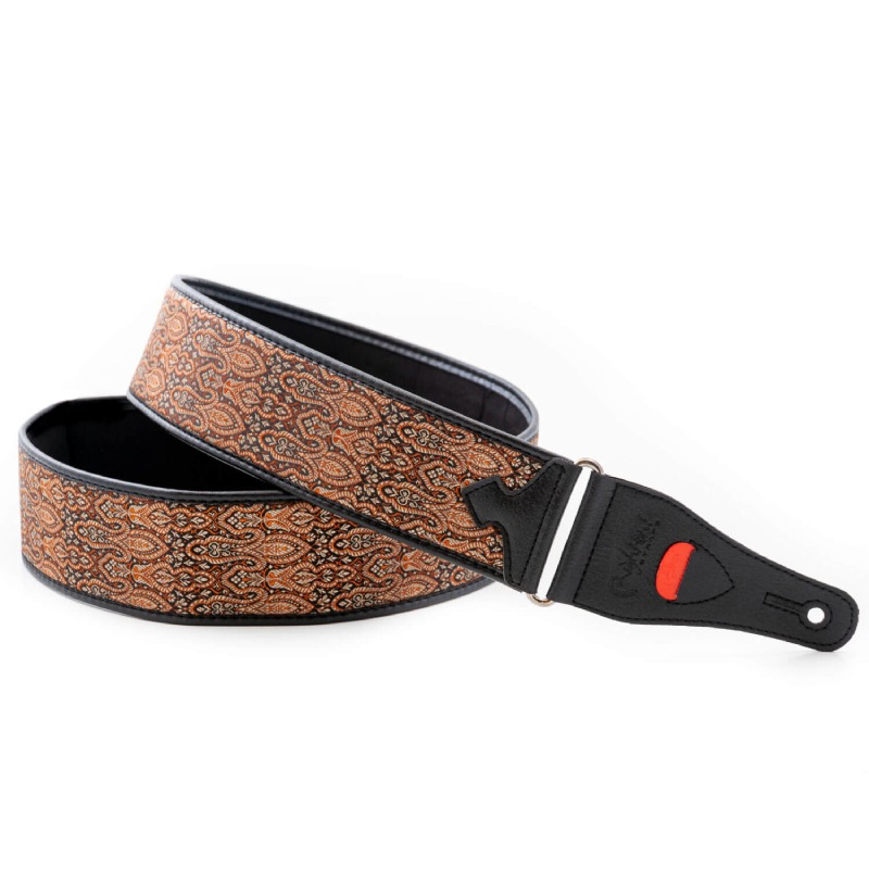 【4/5～9 P5倍or10倍!(対象外あり)】RightON!STRAPS Cordoba Brown ギター ベース用ストラップ〈ライトオン！ストラップ〉