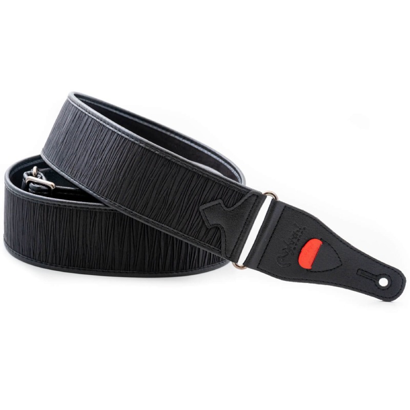 【4/5～9 P5倍or10倍!(対象外あり)】RightON!STRAPS DUNE Black ギター ベース用ストラップ〈ライトオン！ストラップ〉
