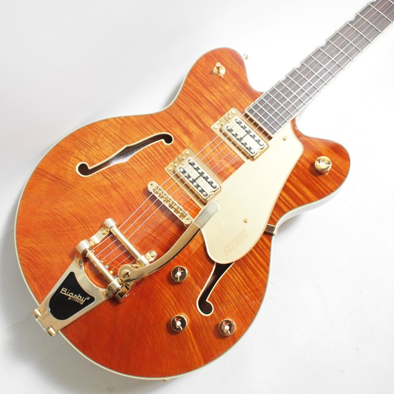 【マラソン限定♪エントリーで全商品P10倍!!】GRETSCH Electromatic LTD Flame Okoume Broadkaster Double-Cut with Bigsby, Roundup Orange〈グレッチ〉｜楽器de元気