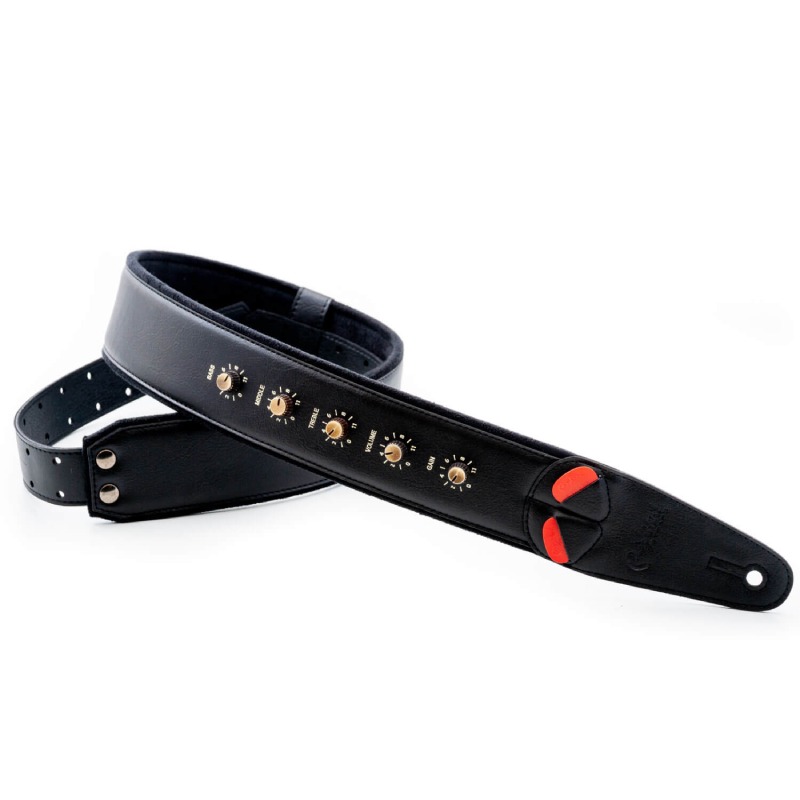 RightON!STRAPS SPINAL TAP Black ギター ベース用ストラップ〈ライトオン！ストラップ〉