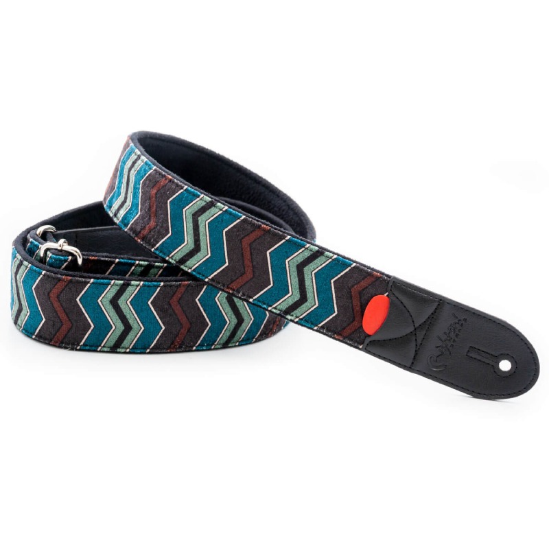 【4/5～9 P5倍or10倍!(対象外あり)】RightON!STRAPS ZIGGY Blue ギター ベース用ストラップ〈ライトオン！ストラップ〉