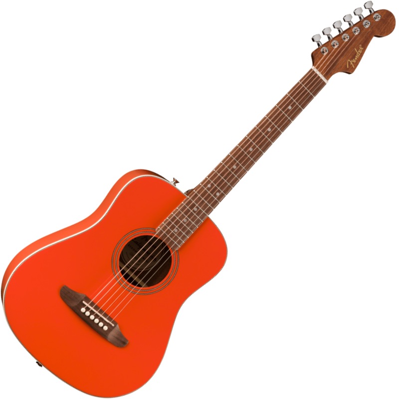 【4/5～9 P5倍or10倍!(対象外あり)】Fender California Standard Redondo Mini with Bag, Spruce Top, Fiesta Red ミニアコースティックギター フェンダー