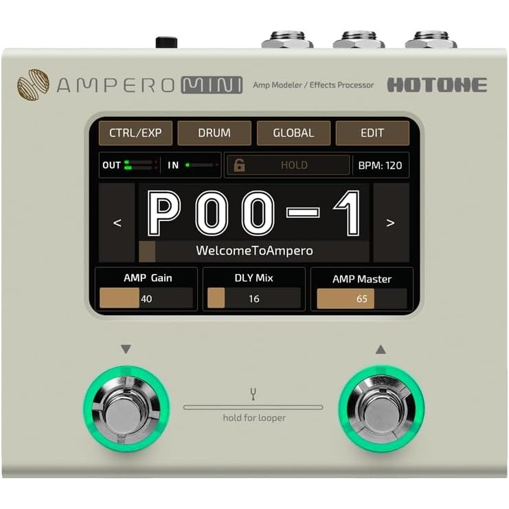 【4/15～20 P5倍or10倍!(対象外あり)】HOTONE Ampero Mini 超小型ストンプボックス〈ホットトーン〉