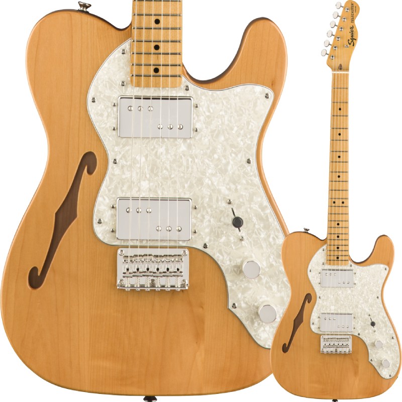 Squier by Fender Classic Vibe '70s Telecaster Thinline, Maple Fingerboard, Natural【スクワイヤー・シンライン・テレキャスター】