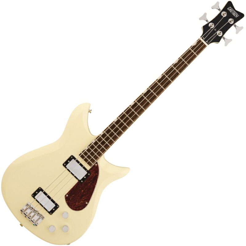 【マラソン限定♪エントリーで全商品P10倍!!】GRETSCH Electromatic CVT Bass Double-Cut, Laurel Fingerboard, Vintage White ベース グレッチ|楽器de元気