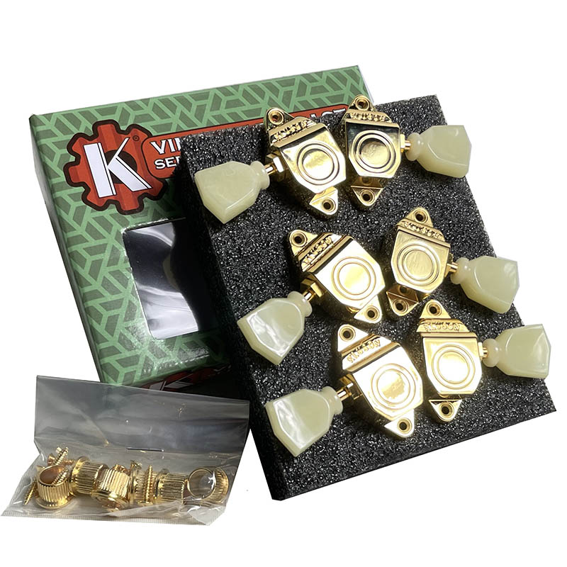 【4/5～9 P5倍or10倍!(対象外あり)】KLUSON 3 per side PB Gold Sealfast ギター ペグ ゴールド〈クルーソン〉