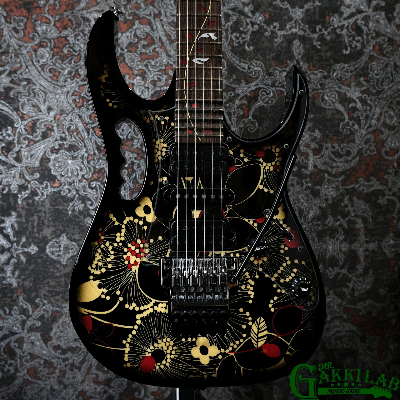 Ibanez JEM77 FP2 / Floral Pattern 2 / Steve Vai signature 2013 アイバニーズ Steve Vai シグネイチャーモデル JEM スティーヴ・ヴァイ ギター エレキギター 【3.29kg】【現物画像】【専門の職人が検品を行い、最適なセッティングでお届けします】｜MR.GAKKI LAB