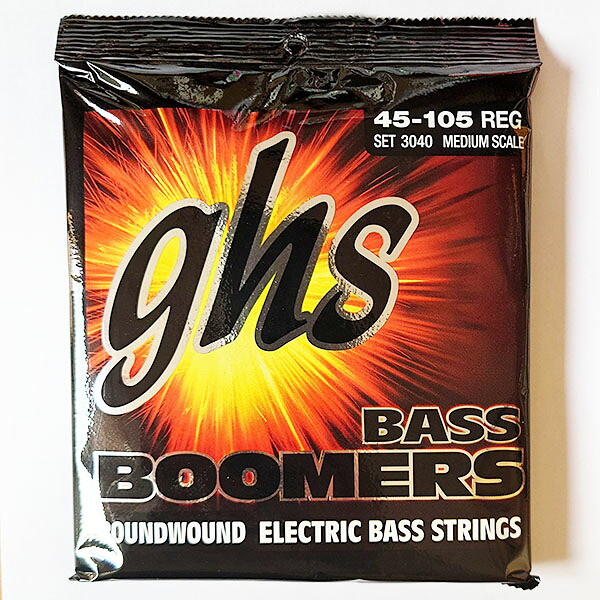 【メール便可】GHS 3040 エレキベース弦 Bass Boomers Medium Scale 045-105