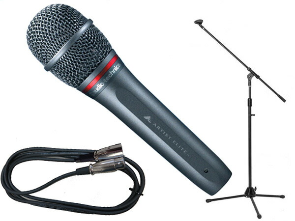 audio-technica オーディオテクニカ AE4100 三脚マイクスタンドセット(XLR-XLR) ◆ ブーム/ストレートタイプ両対応のスタンドと5mケーブル|ワタナベ楽器 SHOP