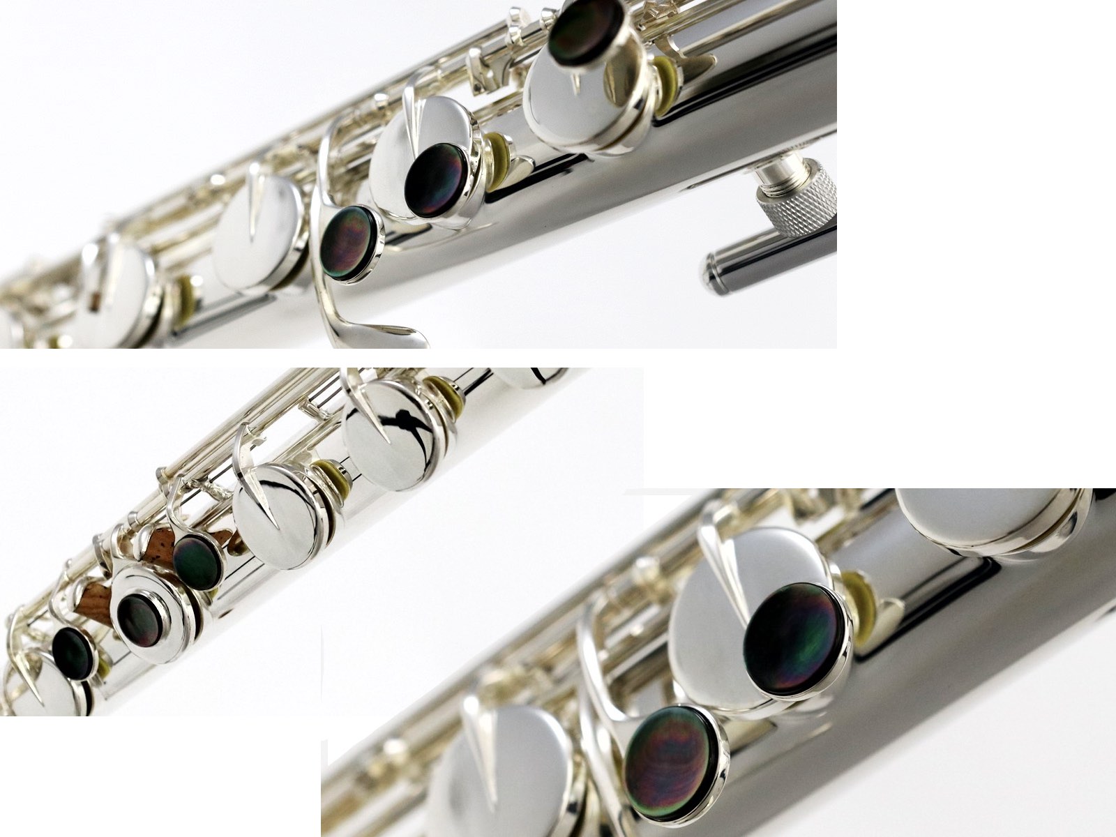 Pearl Flute 洋銀製 管楽器 横型 C管 Pfb 305e パールフルート バスフルート 銀メッキ 管体