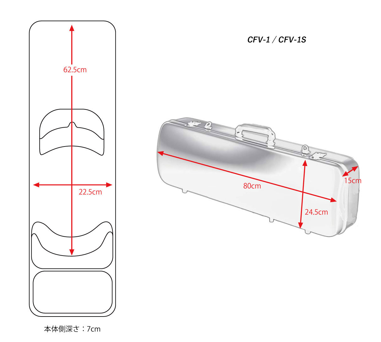 特価商品 Carbon Mac カーボンマック CFV-1S サテン バイオリン ピンクゴールド ハードケース 四角タイプ りュック 4 violin  case pink gold S-PKG セット A 北海道 沖縄 離島不可 fucoa.cl