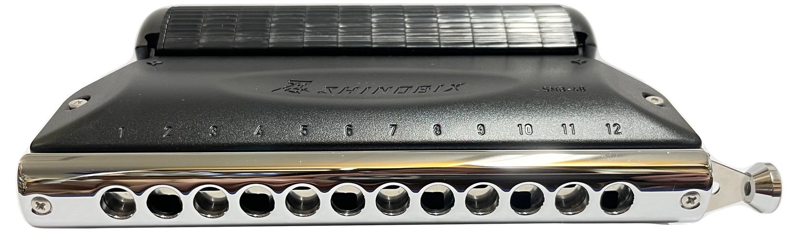16128円 マーケット 16128円 最大69％オフ SUZUKI スズキ SNB-48 忍 SHINOBIX サイレンサー付き クロマチックハーモニカ フルセット シノビクス 消音器 chromatic harmonica mute silencer